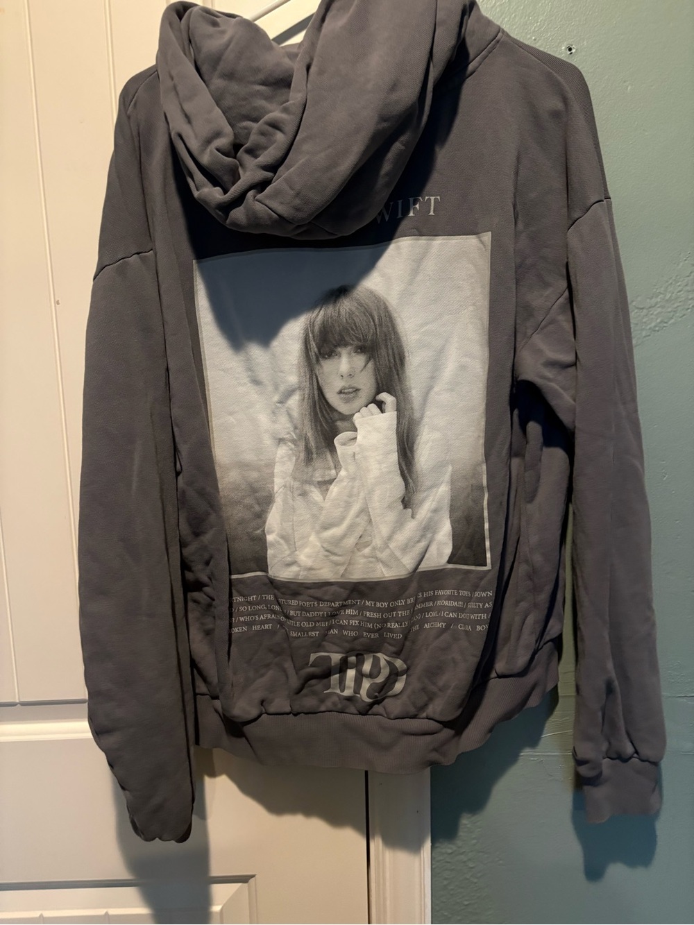 Taylor Swift Gray 'The Tortured Poets Department' Hoodie - Picture 2 of 3
